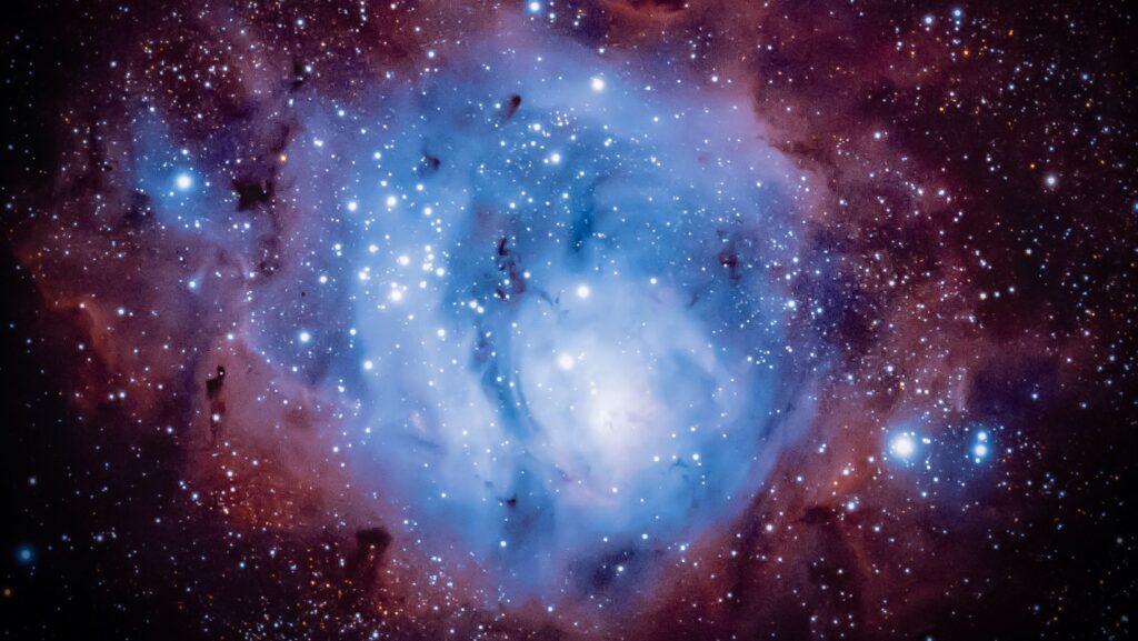 stunning image of lagoon nebula in deep space