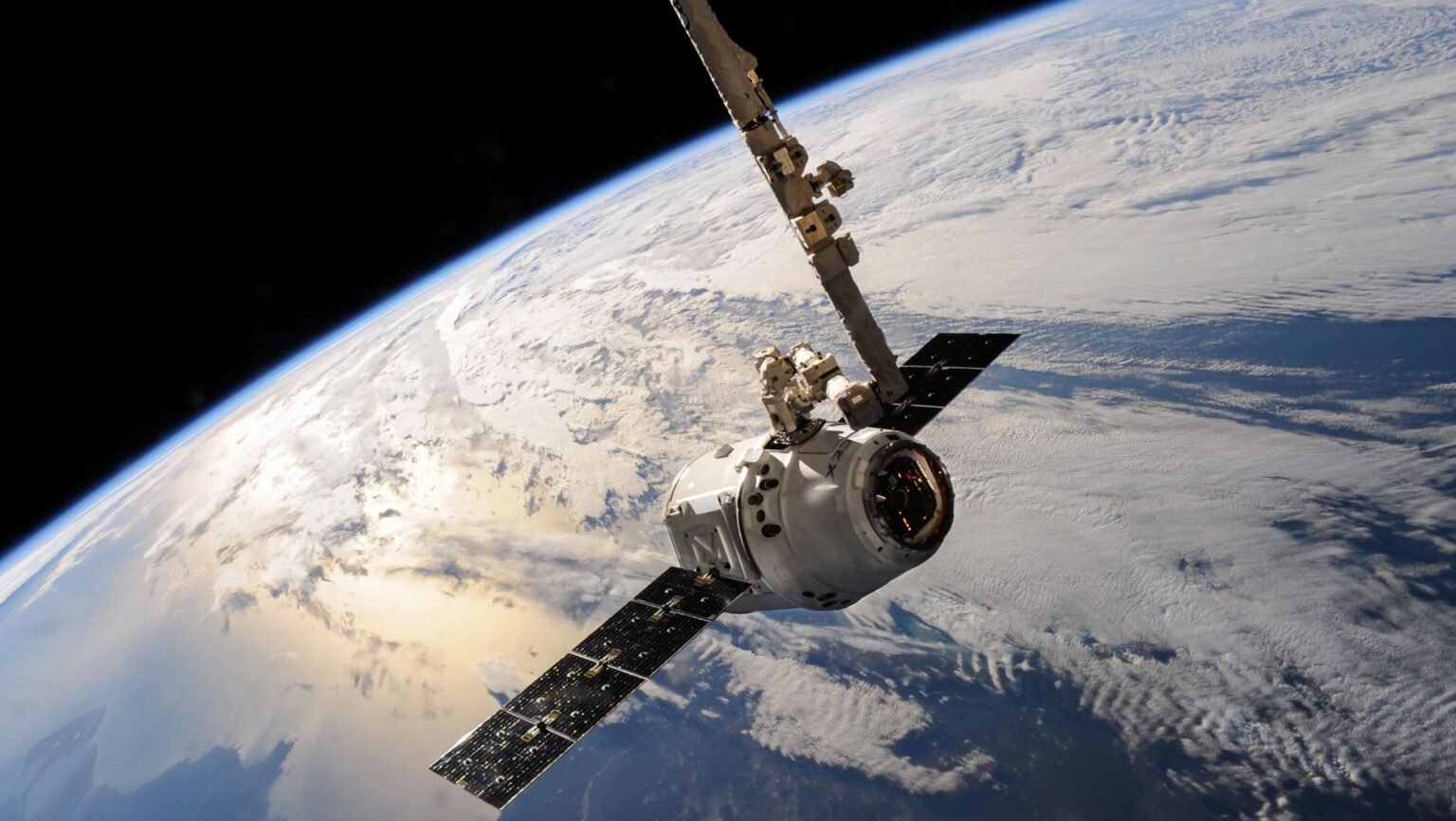 white outer space satellite